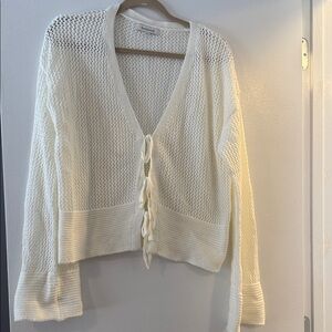 Francesca's Collections Cream Knit Cardigan